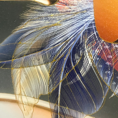 磨砂画磨砂闪点鎏金线画床头背景墙装饰画北欧简约轻奢抽象工艺品